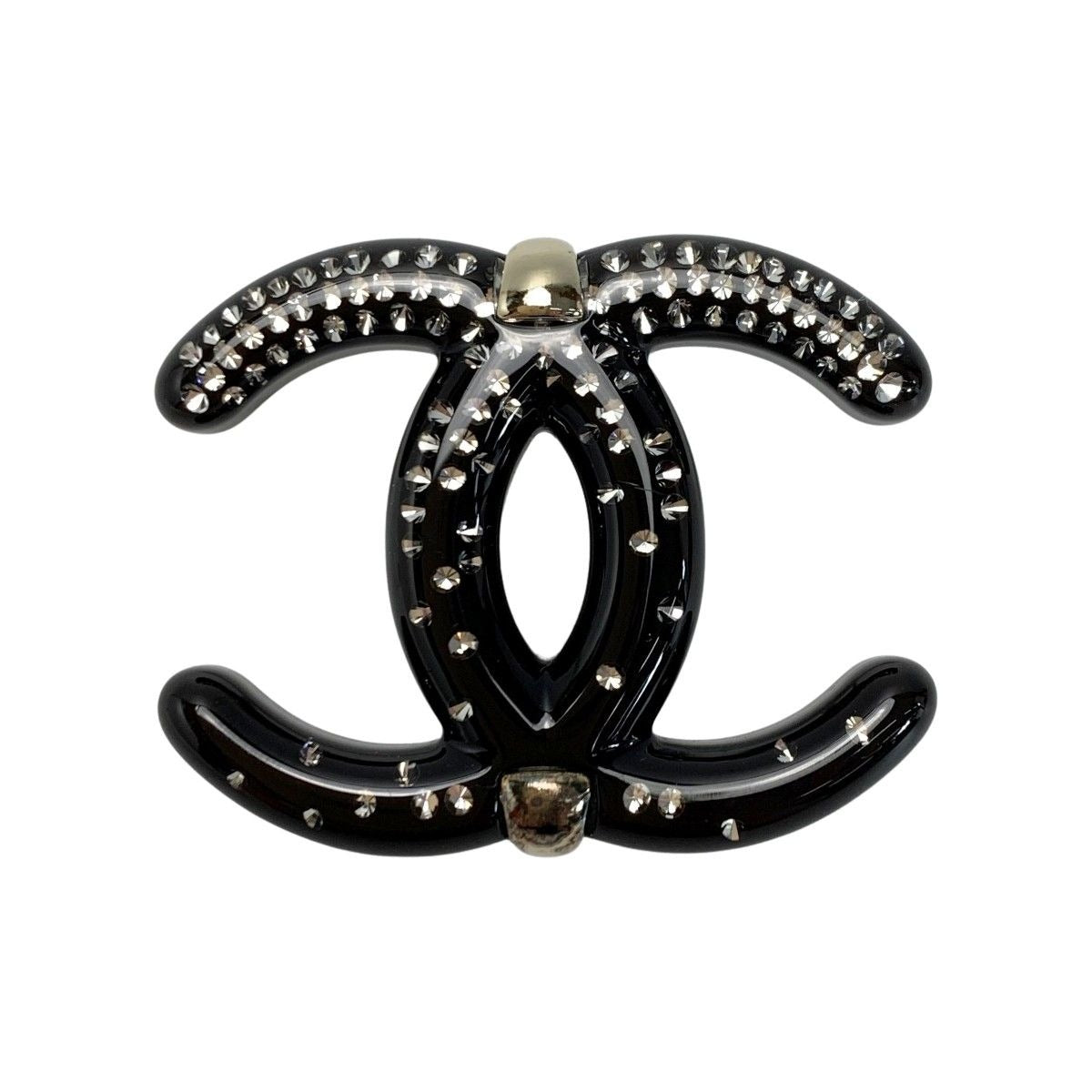 Chanel Coco Mark Brooch D23 S Black Pin Type — view 2