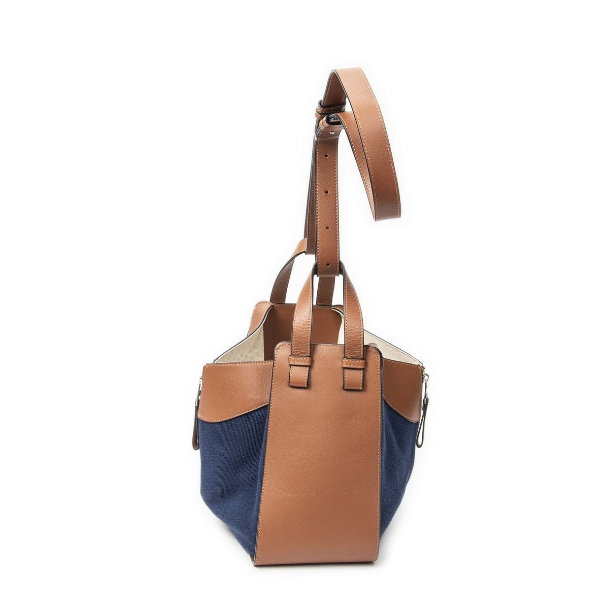 Loewe Small Hammock Tan Blue Canvas — view 5