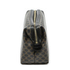 Celine Vintage Toiletries Pouch Black Macadam Canvas — view 3