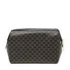 Celine Vintage Toiletries Pouch Black Macadam Canvas — view 5