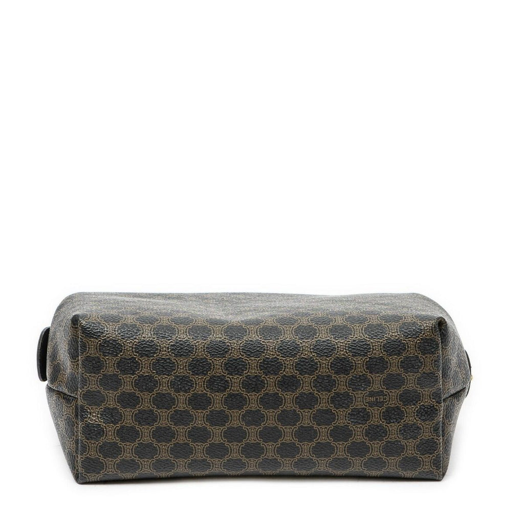Celine Vintage Toiletries Pouch Black Macadam Canvas — view 6