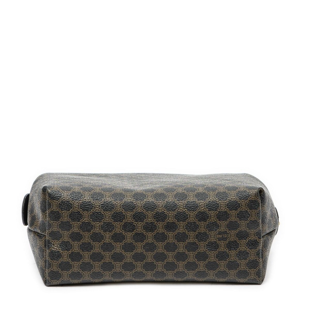 Celine Vintage Toiletries Pouch Black Macadam Canvas — view 6