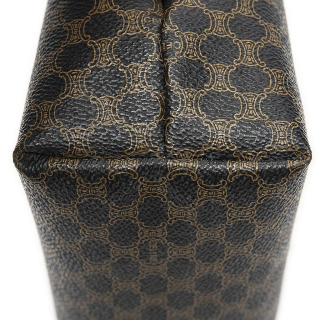 Celine Vintage Toiletries Pouch Black Macadam Canvas — view 8