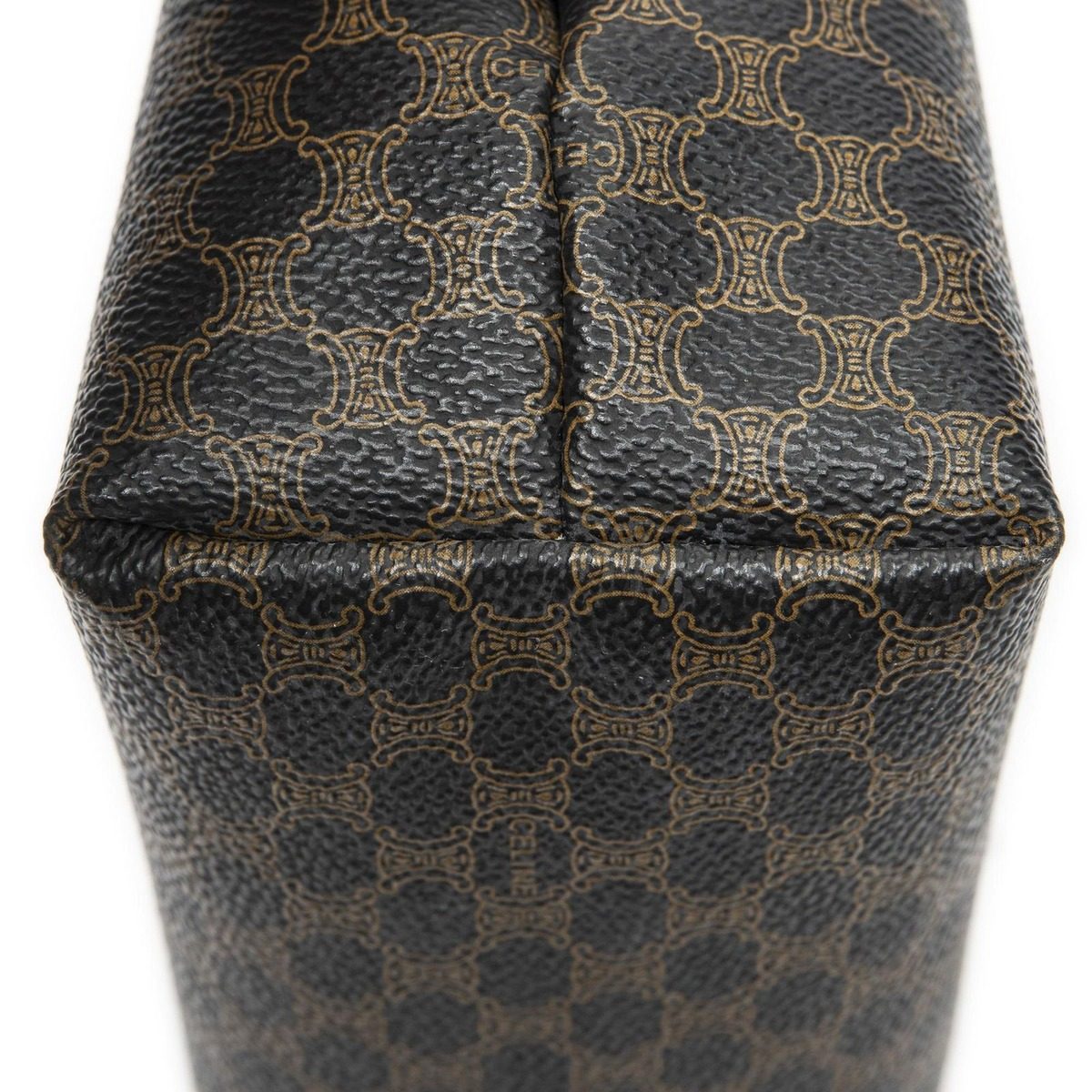 Celine Vintage Toiletries Pouch Black Macadam Canvas — view 8