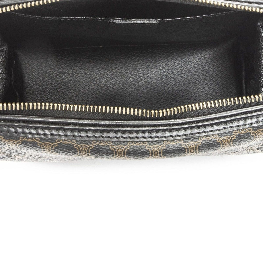 Celine Vintage Toiletries Pouch Black Macadam Canvas — view 9