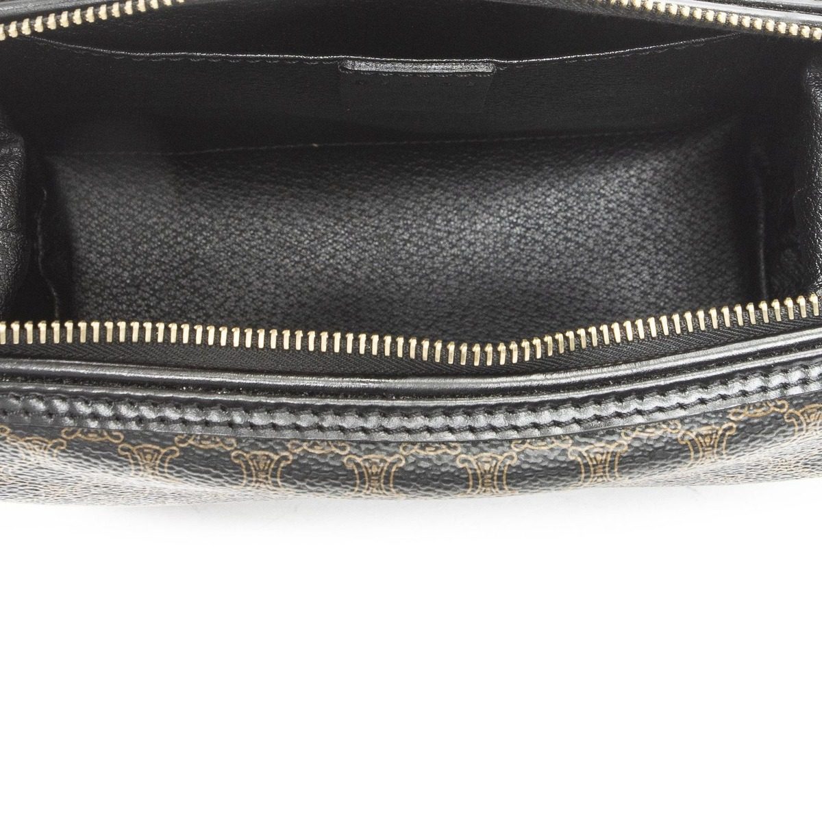 Celine Vintage Toiletries Pouch Black Macadam Canvas — view 9