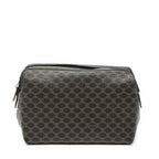 Celine Vintage Toiletries Pouch Black Macadam Canvas