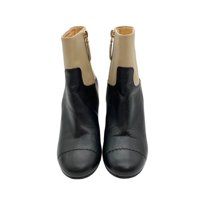 Chanel Coco Mark Short Boots Size 34 Bicolor 0180 — view 3