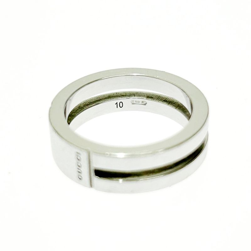 Gucci Silver Logo Double Line Ring 5.6 g 925 Engraved — view 7