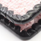 Chanel Shoulder Bag Pink Black Fabric Lambskin Turnlock Mini Chain — view 7