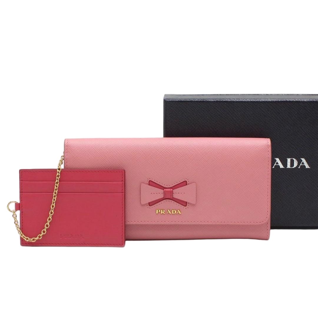 Prada Saffiano Bifold Wallet with Passcase
