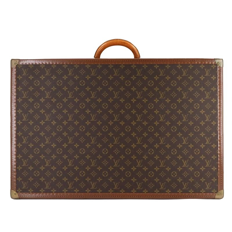 Louis Vuitton Monogram Bisten 75 Trunk Case Bag Brown Gold Hardware — view 2