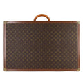 Louis Vuitton Monogram Bisten 75 Trunk Case Bag Brown Gold Hardware