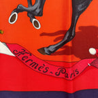 Hermes Scarf Silk Carre 90 Plaza de Toros Bullring Red — view 7