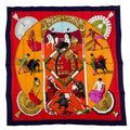 Hermes Scarf Silk Carre 90 Plaza de Toros Bullring Red
