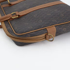 Christian Dior Honeycomb Brown Gold Hardware Business Bag — view 4