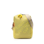 Louis Vuitton Damier Jean Weatherly LV Cup Shoulder Bag Yellow Canvas Leather