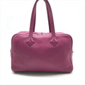 Hermes Victoria 35 Taurillon Clemence Leather Hand Boston Bag Purple Ladie