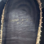Saint Laurent Paris 17 SS Logo Embroidered Espadrilles Shoes Gup80 Black — view 5