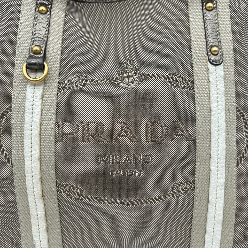 Prada Jacquard Tote Gold — view 6