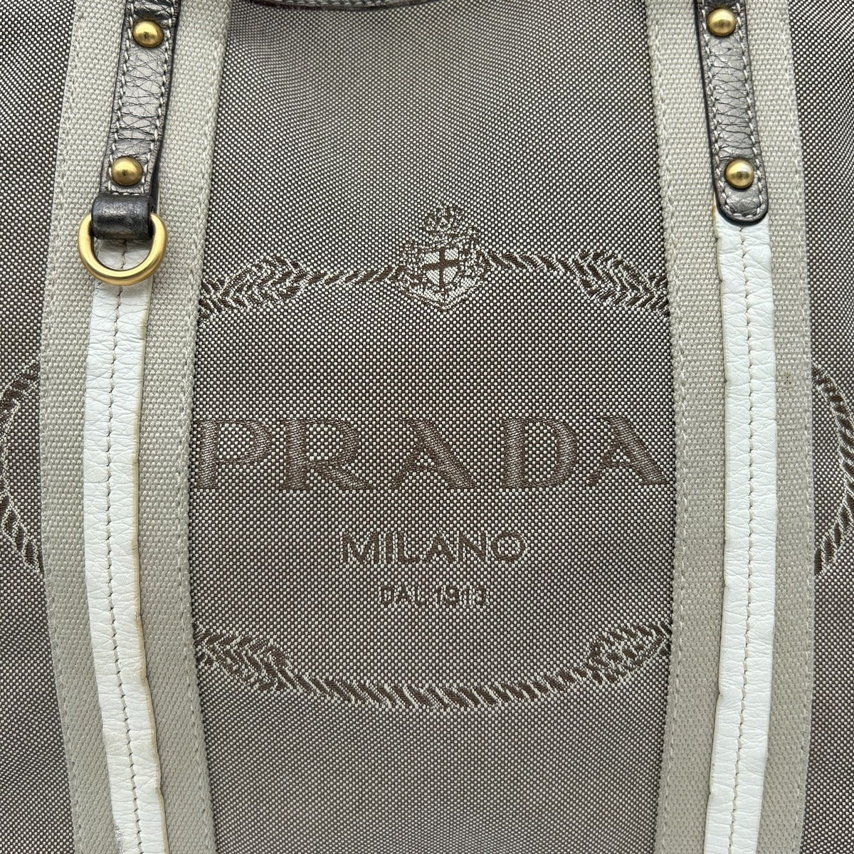 Prada Jacquard Tote Gold — view 6