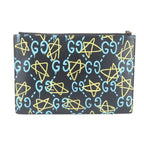 Gucci Ghost Leather Clutch Pouch Business Black — view 2
