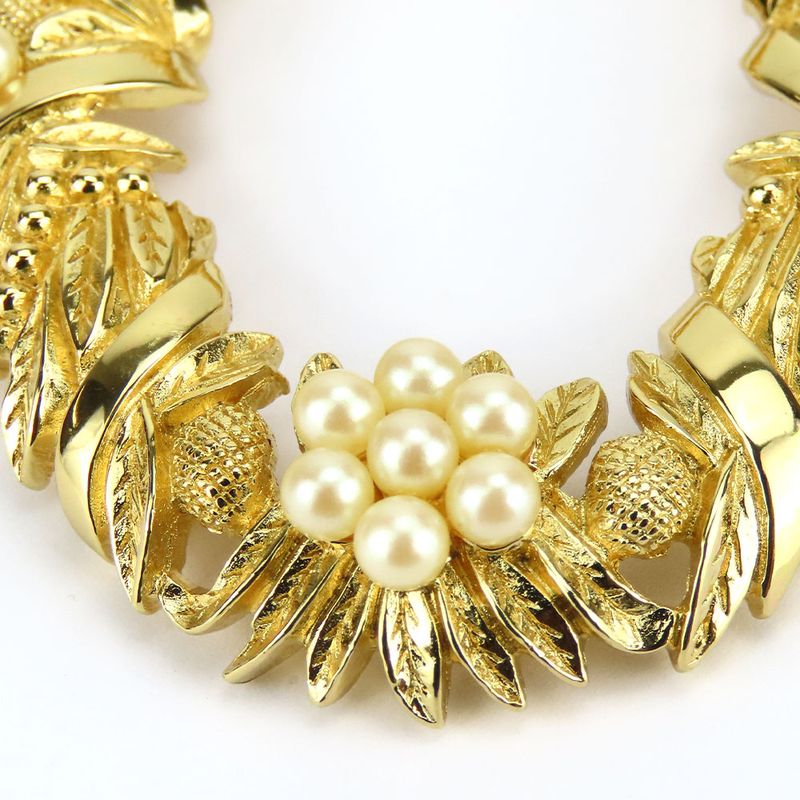 Christian Dior Brooch Metal Gold Wreath Plated Accessories — view 4
