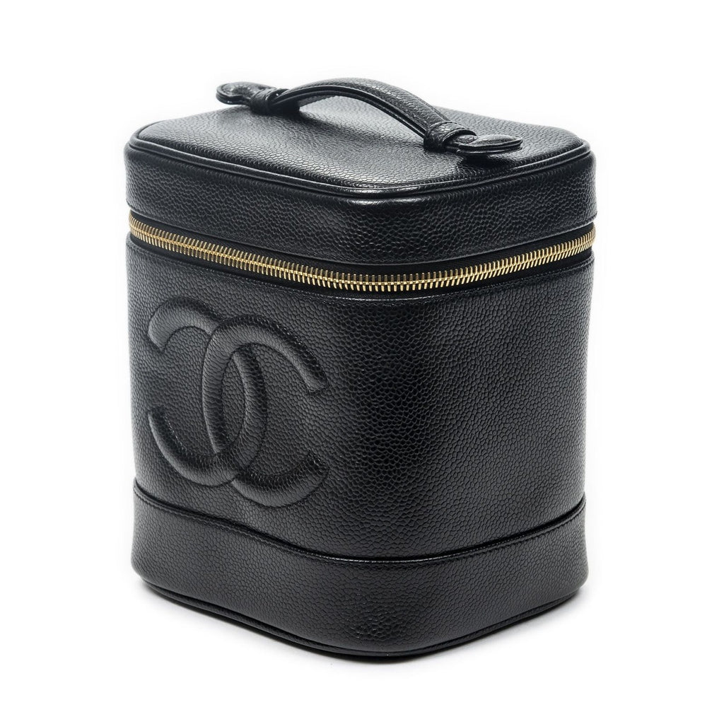 Chanel Cc Tal Vanity Case Black Caviar Leather — view 2