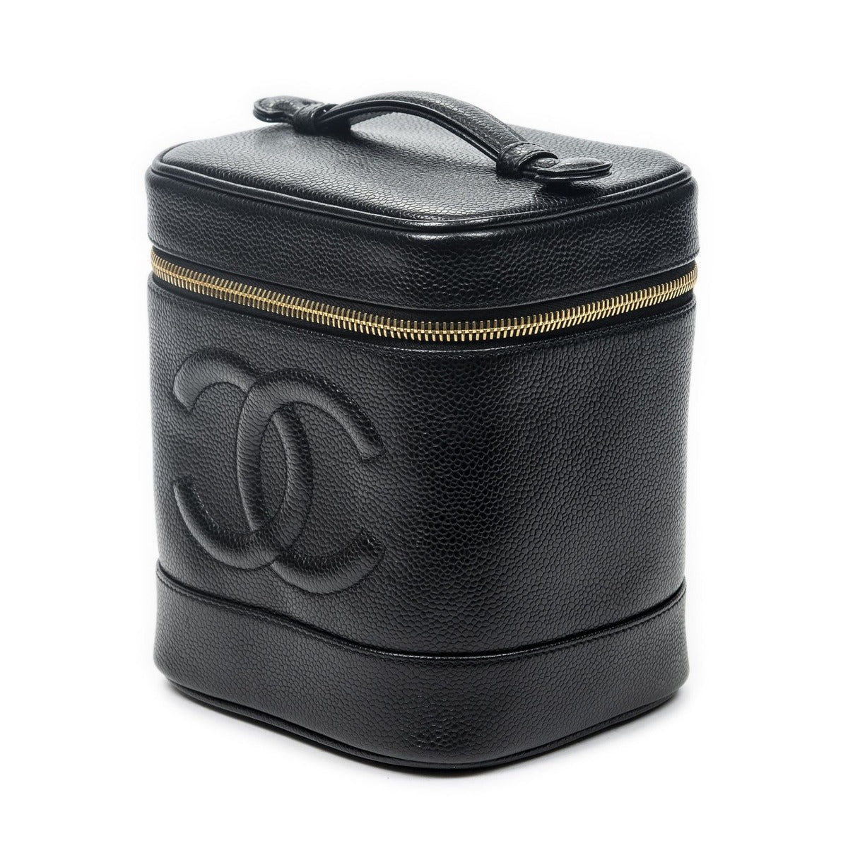 Chanel Cc Tal Vanity Case Black Caviar Leather — view 2