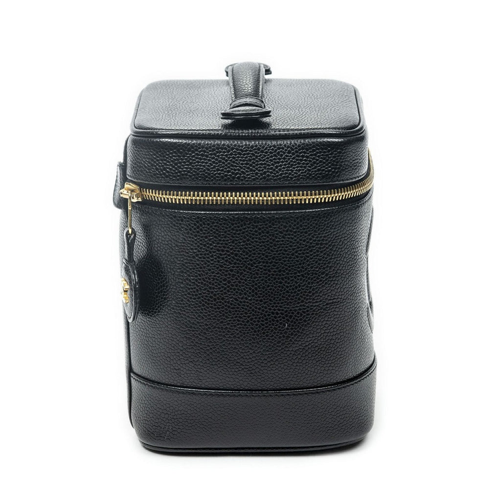 Chanel Cc Tal Vanity Case Black Caviar Leather — view 4