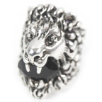Gucci Lion Head Ring Accessory Colored Stone Silver Black 16 — view 2