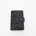 Chanel Coco Cambon Leather Bifold Wallet Black