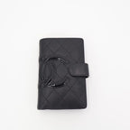 Chanel Coco Cambon Leather Bifold Wallet Black