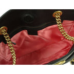 Gucci GG Marmont Chain Shoulder Bag Leather Black — view 8