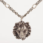 Gucci Michele Period Lion Head Necklace Sp Silver — view 2