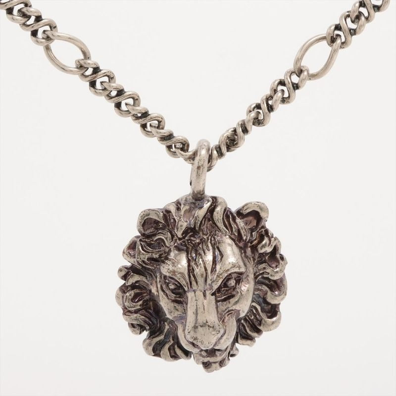 Gucci Michele Period Lion Head Necklace Sp Silver — view 2