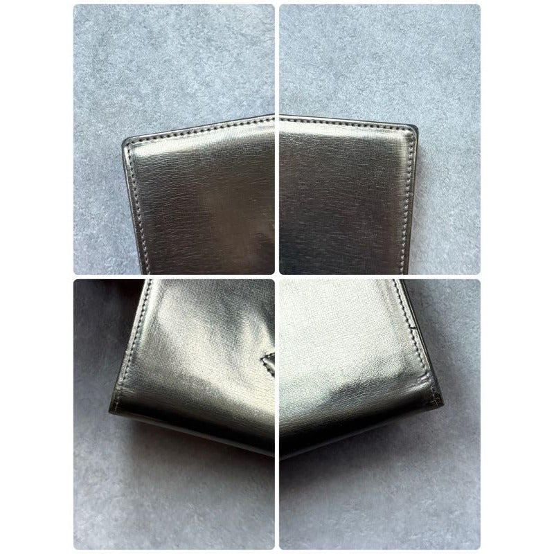 Chanel Coco Long Wallet with Clasp Gold Leather Bifold — view 3