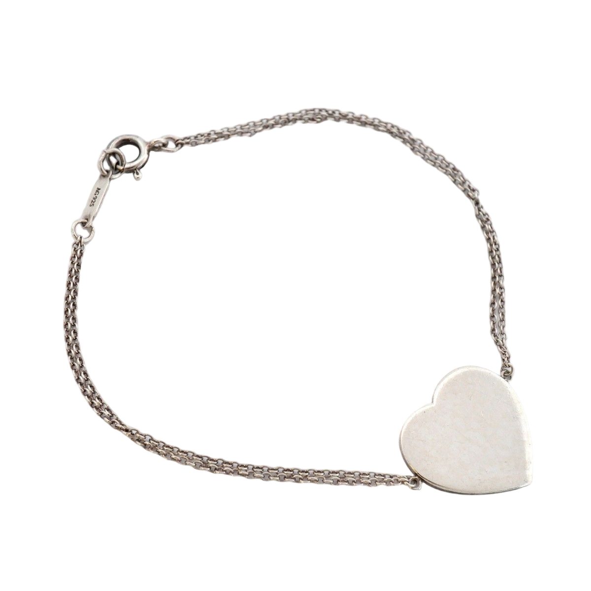 Tiffany & Co Bracelet Heart Tag Double Chain Silver — view 2