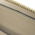 Loewe Long Wallet Repeat Zip Around Calfleather Light Oats Gold Hardware — view 9