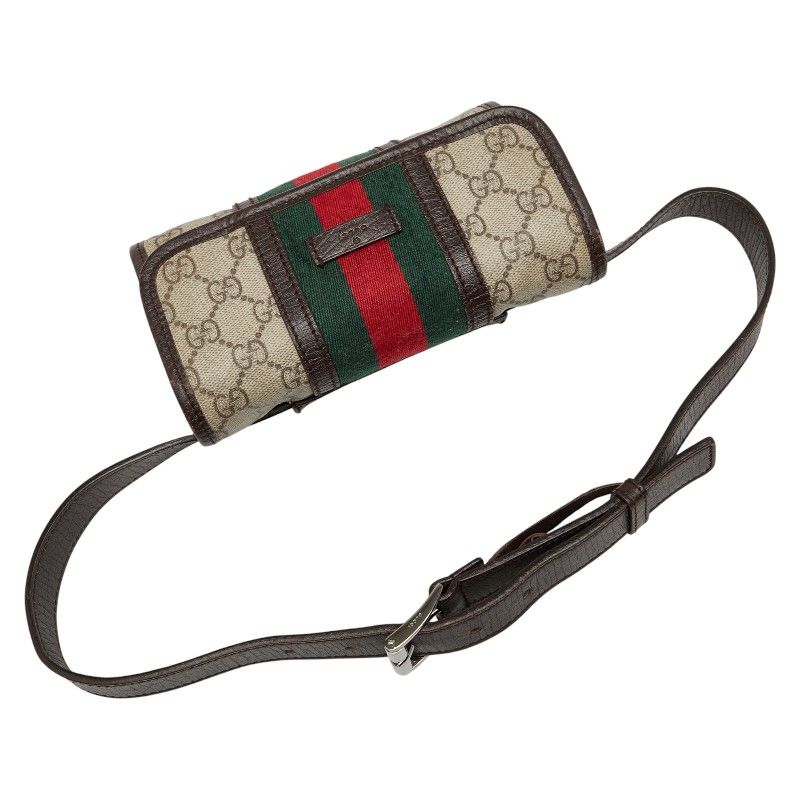 Gucci Sherry Line GG Supreme Body Bag Waist Beige Multicolor — view 9