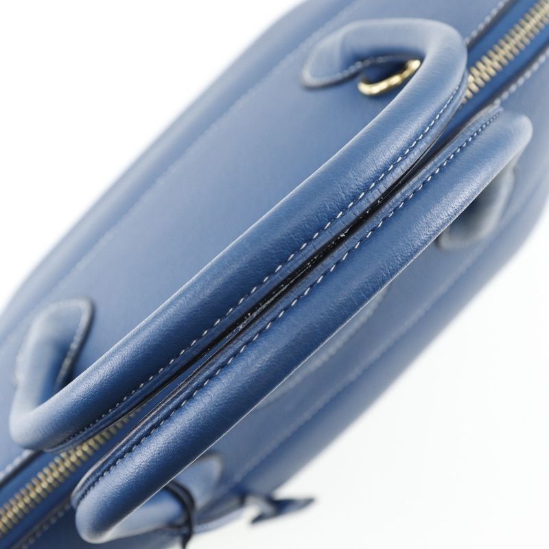Hermes Bolide 37 g Engraved Taurillon Clemence Blue Handbag — view 5