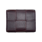 Bottega Veneta Trifold Wallet Maxi Intrecciato Leather Purple