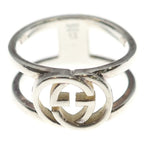 Gucci Interlocking Ring 925 Sterling Silver
