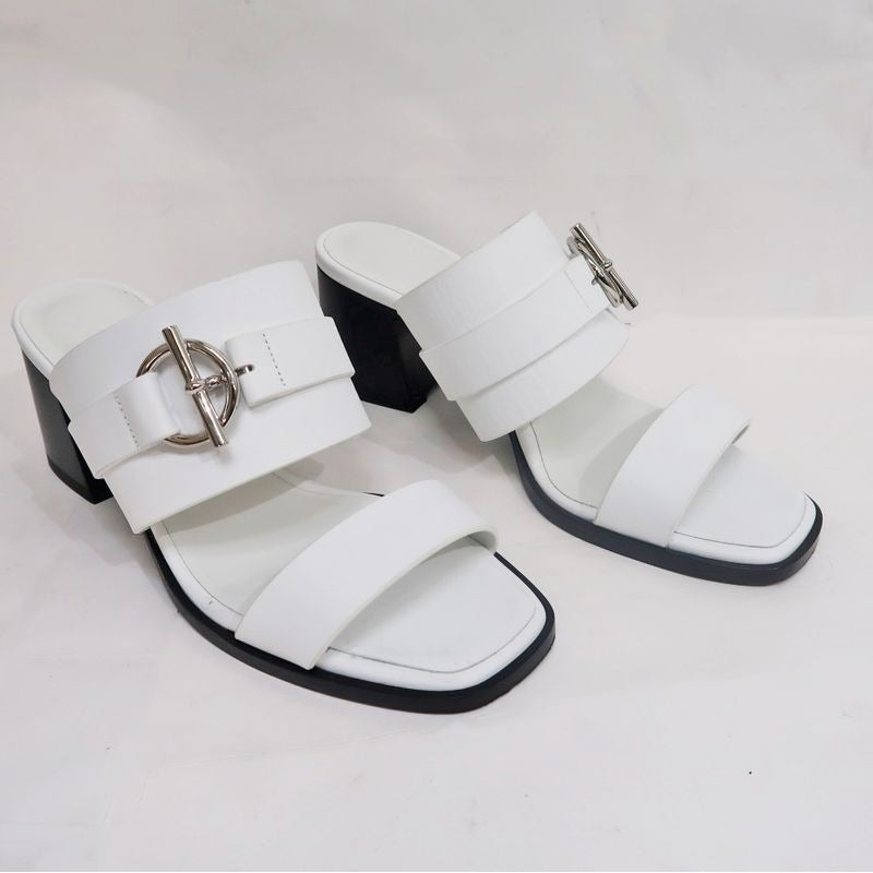 Hermes Cute Mule Size 361 2 Ivory Apparel Shoes — view 2