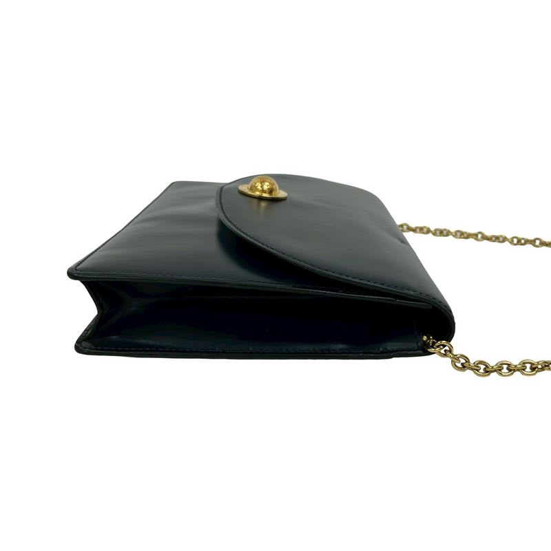Celine Vintage Star Ball Logo Hardware Calf Leather Chain Shoulder Bag Pochette — view 7