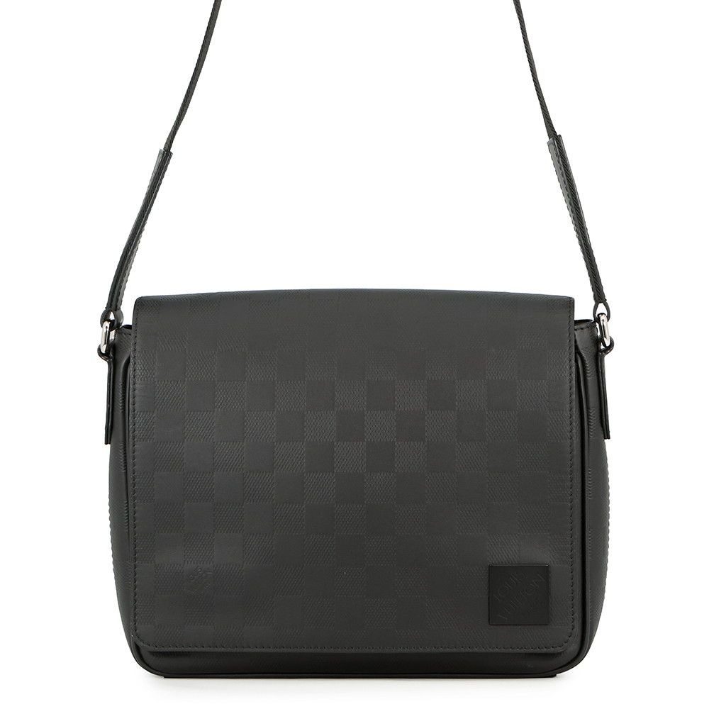 Louis Vuitton Shoulder Bag Damier Infini District PM Black