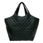 Saint Laurent Paris YSL Logo Quilted Leather Tote — view 3