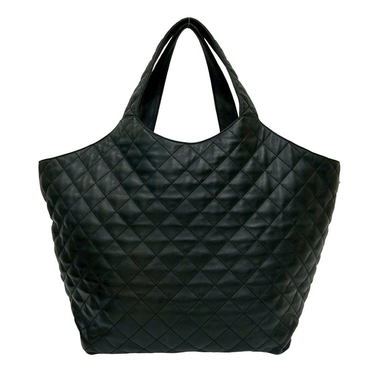 Saint Laurent Paris YSL Logo Quilted Leather Tote — view 3