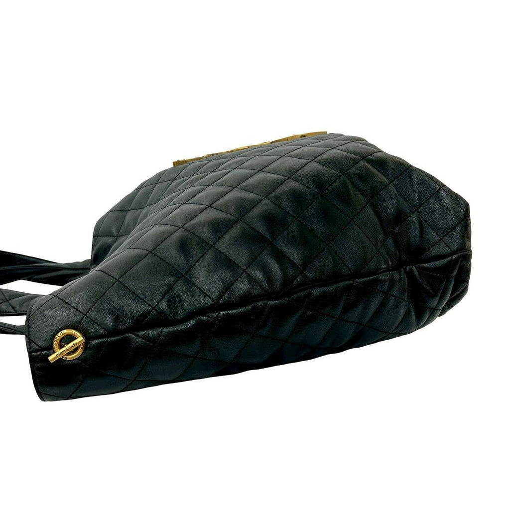 Saint Laurent Paris YSL Logo Quilted Leather Tote — view 5