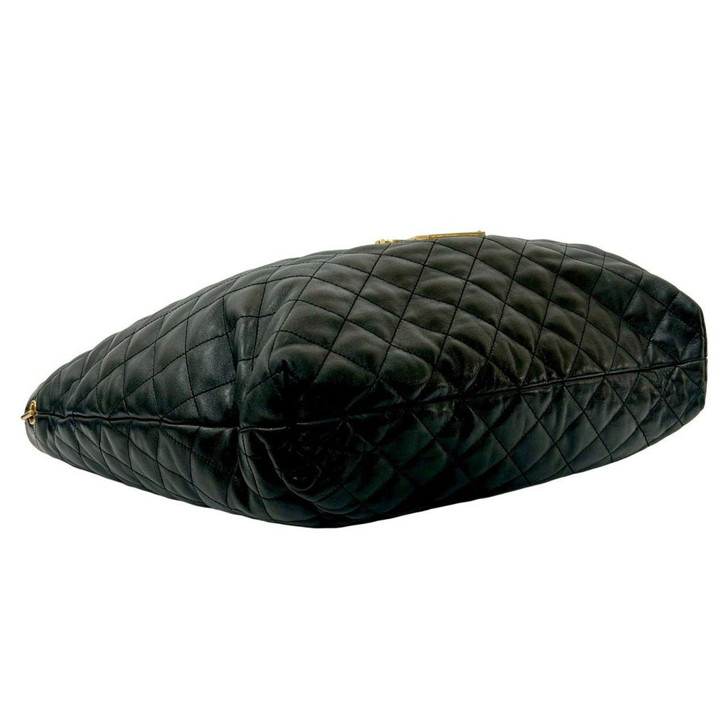 Saint Laurent Paris YSL Logo Quilted Leather Tote — view 7